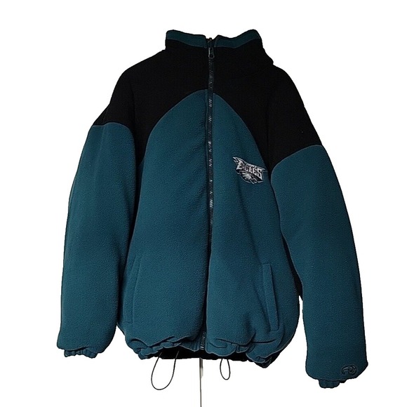 Vintage Philadelphia Eagles Unique Sports Gen Reversible Jacket Mens XL 1990s - Picture 8 of 10